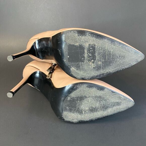 Prima Donna Nude Tan Ankle Boot Bootie Heel Pointed Toe Side Zip Womens Size 9.5 - Picture 11 of 11